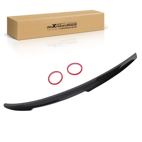 maXpeedingrods Car Rear Boot Spoiler Wing with 2PCS Sided Tape Fit for Audi A4 B8 2013-2016, ABS M4 Style Car Trunk Spoiler Lip, Painted Glossy Black Trunk Wing Spoiler