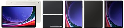 Image of Samsung Tab S9 Ultra, RAM 12 GB, ROM 512 GB, Wi-Fi + 5G Tablet, Beige with S9 Ultra Screen Protector & S9 Ultra Book Cover Keyboard, Black & S9 Ultra Privacy Screen, Black & S9 Ultra Book Cover, Black