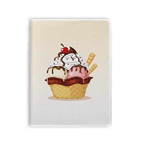 Carnet de notes biscuits couverture souple motif cerise et chocolat