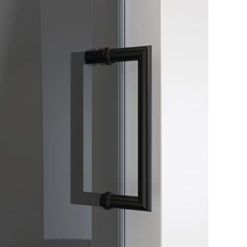 DreamLine Mirage-X 56-60 in. W x 72 in. H Frameless Sliding Shower Door in Matte Black with Smoke Gray Glass
