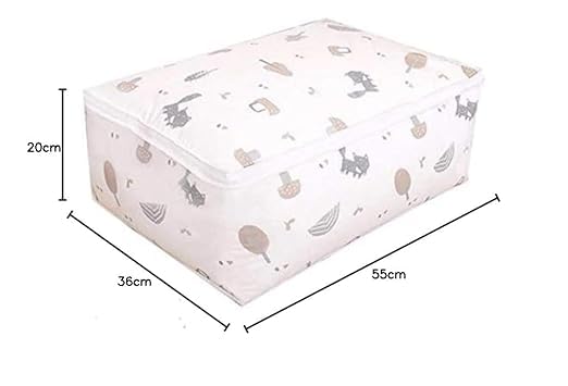 Image of Blanket Storage bag Folding Organizer bag Moisture Proof, Mildew Proof, Dust Proof, Water proof, Washable Storage Bags for Clothes, Jackets, Pillows, Blankets (58x40x22 cm) (2)