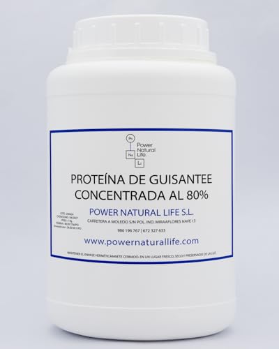 Proteína de Guisante Concentrada al 80% Power Natural Life | Proteína en Polvo 100% Vegana | Envase de 750 Gr