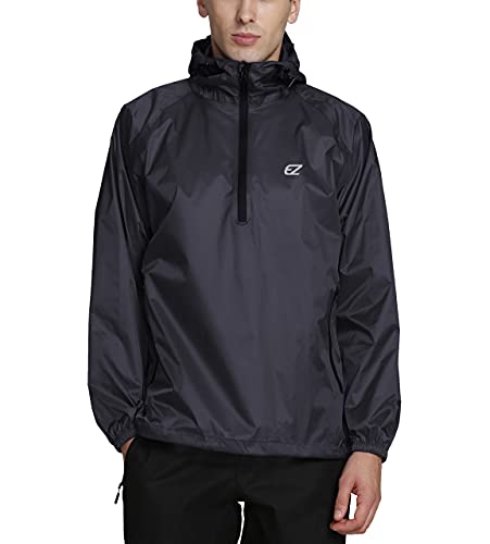 Men's Waterproof Hooded Rain Jacket Running Cycling Hiking Gear Windbreaker Lightweight Packable Raincoat2