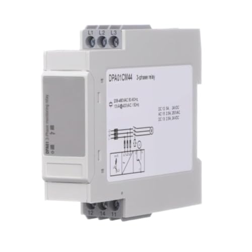 Relais de surveillance triphasé DPA01CM44 protégeant la séquence et perte de phase 208-480V