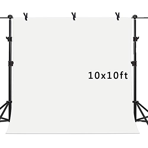 MME White Non-Woven Fabric Backdrop10x10ft Photo Booth Video Photography Background Studio Screen PURME006