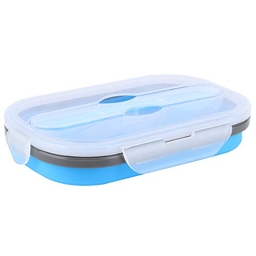 Lunchbox, draagbare opvouwbare opslagcontainer van 800 ml voor buiten voor picknick voor op reis(blauw) - Image 4