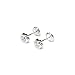 Monde Petit AG-0031 - Pendientes de bebe/niña plata Margarita 4 mm