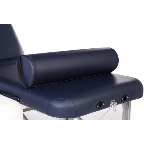 Skin-Touch® Luxurious PU Upholstery Premium Quality Massage Table Bolster Support Cushions - Carry Handle + Selection of Colours/Sizes-Wedge, Knee, Neck, Shoulder, Full/Half Round (Full Round, Navy)