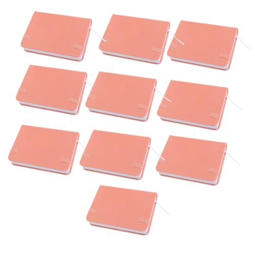 Carnet de poche ligné portable en cuir PU de 10 pièces pour bureau