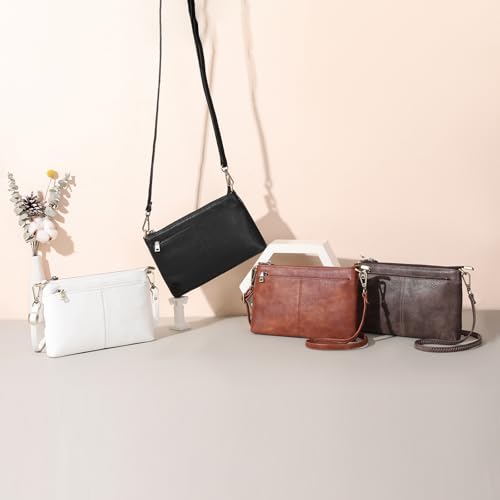 Image of SENDEFN PU Leather Crossbody Bag for Women Small Clutch Purses Crossbody Shoulder Handbag Wallet Purses RIFD Card Slots