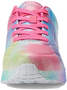 Skechers Kids Girls Uno Lite - Splatter Shines Sneaker, White/Multi, 3 Little Kid | Image 5