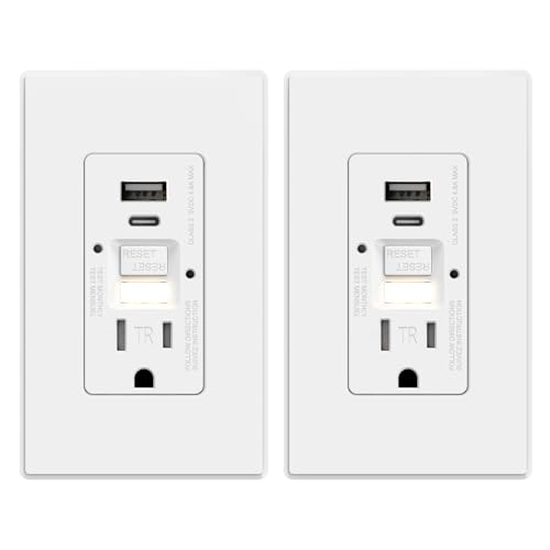 ELEGRP 15A USB Nightlight 2-Pack