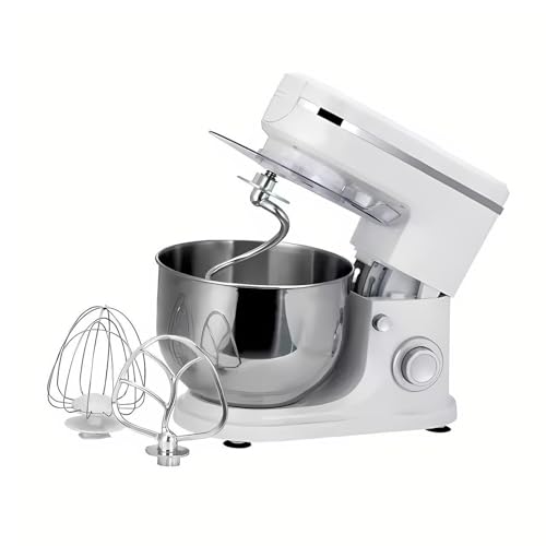 Robot Patissier 8L Grand Bol Mixeur Cuisine Electrique Avec 6 Vitesses, Mixeur A Pate Pour Pain Gateau, Mixeur Avec Accessoires, Stand Mixer Pour Maison