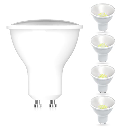 CQTLED Energieklasse B GU10 LED Kaltweiß Lampen 6000K Kaltweiss 4 6 Watt 788 Lumen 80W Halogen Ersatz Nicht Dimmbar Abstrahlwinkel 110 Leuchtmittel 5 Stück