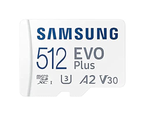 Samsung Evo Plus microSD SDXC U3 Class 10 A2 Memory Card 130MB/s with SD Adapter 2021 (512GB)