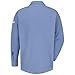 Bulwark Flame Resistant 7 oz Cotton/Nylon ComforTouch Pocketless Work Shirt, Light Blue, Medium