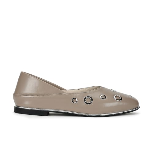 Image of Marc Loire Women's Slip-On Solid Ballerina Flats | Embellished | Round Toe | PU Upper | Comfortable Casual Footwear