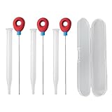 Cake Tester Set, 3-Pack Stainless Steel Baking Testers with Storage Case & Baking Guide, Reusable Cake Doneness Tester Tool for Cakes, Bread, Cupcakes & Brownies