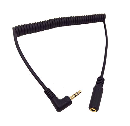 Cable AUX 3.5mm macho a hembra 3 pies en espiral