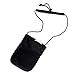 YSHTAN Bolsa antirrobo para otros deportes, bolsa de viaje, antirrobo, pasaporte, teléfono móvil, bolsa de nailon, mini bolsa cruzada para el cuello, cartera para el cuello, color negro