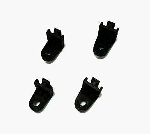 Universal Radiator Engine Cooling Fan Mounting Kit, Black, Plastic Frame, Corner Mount, 4-Pc Kit