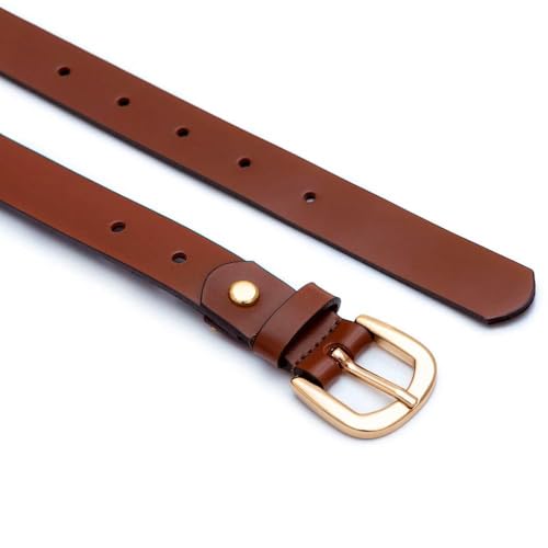 Cinto Feminino de Couro Naturali Casual Caramelo LaCouro Tamanho 100