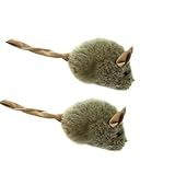 HFLSMHU Simulated Mouse Cat Toy with Automatic Squeaking, Bite Resistant Interactive Toy for Kittens and Cats(Scarlet)