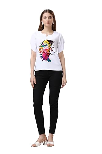 Image of Venisa Lycra Solid Casual Wear Tshirt