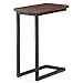 SIMPLIHOME Skyler SOLID MANGO WOOD and Metal 18 Inch Wide Rectangle C Side Table in Dark Cognac Brown, Fully Assembled, For the Living Room and Bedroom