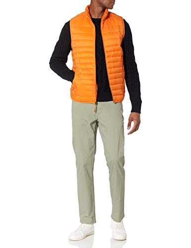 Amazon Essentials Men's Lightweight Water-Resistant Packable Puffer Vest, Orange, Medium #TOP3