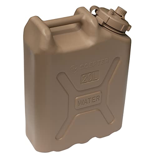 Scepter 5 Gallon True Military Bpa Free Water Container, Food Grade Water Jug For Camping And Emergency Storage, Plastic Sand #TOP6