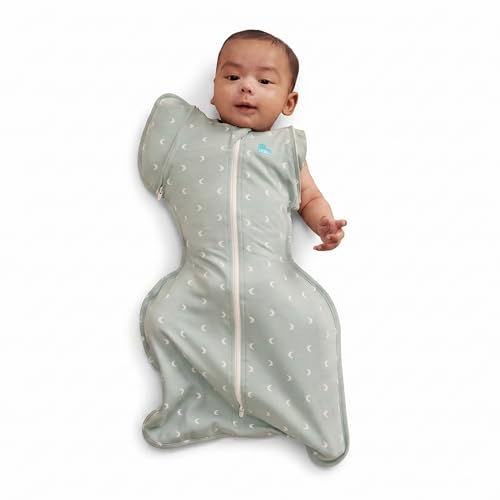 Image of Love to Dream Swaddle Up Transition Bag Original, Cotton Sleep Bag, 1.0 TOG, Arms Up Position, 20-24C Cotton, Large (19-24 lbs), Moon Olive