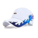 Trendy Unisex Graffiti Baseball Cap, Adjustable Cotton Baseball Cap for Men & Women, Athletic Streetwear Hat (US, Alpha, One Size, FK22-White)