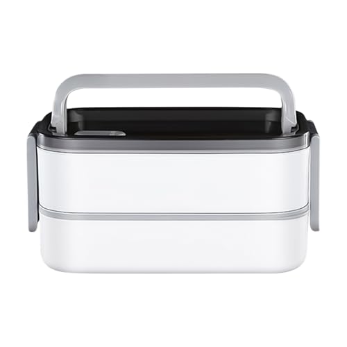 Genérico Thermal Lunch Box - 2-Layer Food Box with Handle | Portable Leak-Resistant Salad Bowl, Snack Case For Travel, Work
