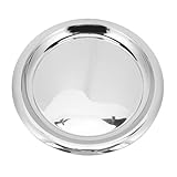 Yctze Bandeja Redonda para Servir de Acero Inoxidable Bandeja Redonda para Servir de Metal Pulido con Espejo de 35 Cm Circular para Bebidas Aperitivos Postres Whisky Platos para Elegantes y Prácticos