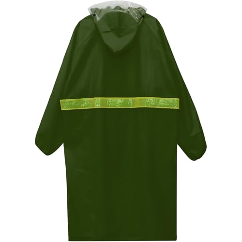 Long Hooded Raincoat Waterproof Raincoat Rain Jacket Poncho with Reflective Strip for Outdoor Sports2