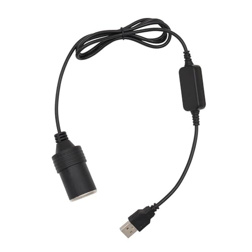 Image of USB to Cigarette Lighter Adapter: 5V USB to 12V Socket Female Converter - Car Cigarette Lighter Splitter, Safe Power Converter for Dash Camera, GPS Power Adapter