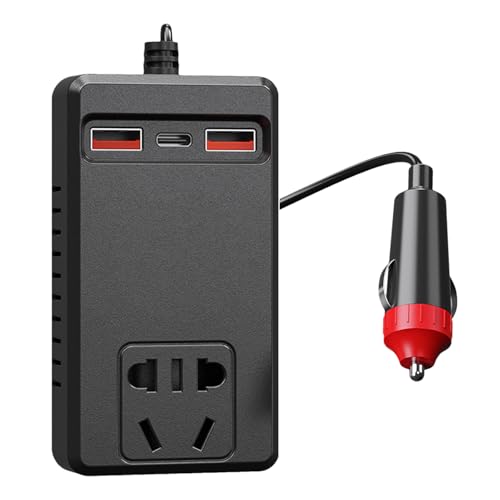 Inversor para Coche, Cargador de Coche de 220 V, Control de Temperatura, Cargador portátil, Adaptador de batería para vehículo, camión, Laptop, Camping
