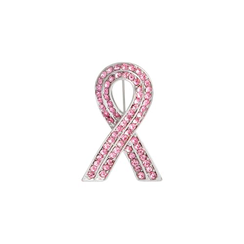 Breast Cancer Pin Badge,1 Pcs Cancer Ribbon Pin,Pink Brooch for Breast Cancer Awareness Decorations,Pink Ribbon Brooch for Sweater Backpack Lady Brooches Jewelry Cancer Badge Accessories