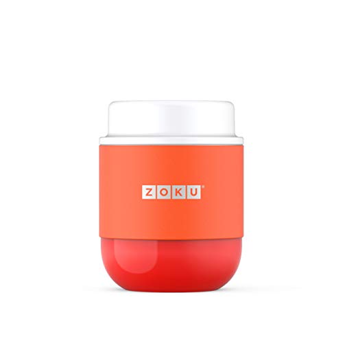 Zoku Neat Stack - Tarro de comida (doble pared, aislamiento al vacío), color naranja