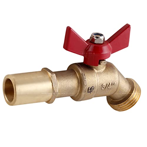 Image of Midline Valve Extended Street Hose Bib Boiler Drain, 3 /4'' SWT /Press, Brass (5 Pack)
