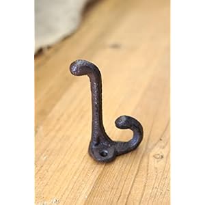 Midwestcrafthouse5rusticcoathookscastironacorn314longhatwallschooltowel Urban Country Home Decor Midwest craft house 5 rustic coat hooks cast iron acorn 3 14 long hat wall school towel urban country home decor