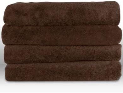 Walnut Brown Cuddle Microplush Heated Electric Warming Throw Blanket