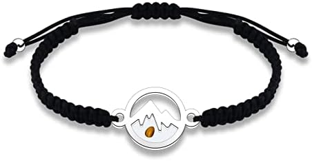 WKXZMTR Mustard Seed Charm Handmade Braided Rope Bracelets Women's Christian Bracelet Christian Themed Jewelry, 7.5inch, Metal, stainless steel