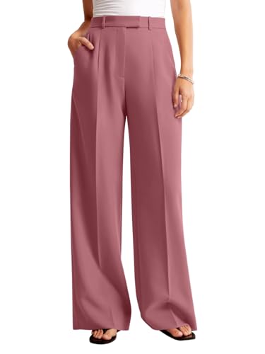 Image of NIMIN Women Wide Leg Pants High Waisted Business Casual Work Trousers Dressy Pants with Pockets