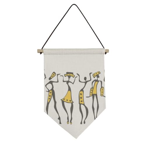 Toile drapeau suspendu totem noir pour habiller un mur vide