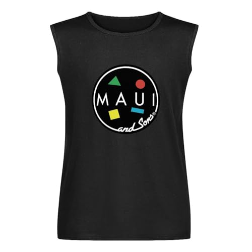 ScrubKangaroo Maui And Sons - Camiseta unisex para hombre de color negro, Negro , L ScrubKangaroo Maui And Sons - Camiseta unisex para hombre de color negro, Negro , L