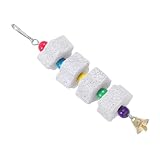 HAPINARY Piedra de Molienda Natural Pájaros Masticable Mascotas Cuerda de Masticación Sincillos y Hámsters y Cuidado del Pico