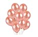 Produktbild HorBous Rosegold Luftballons Dekoration für Geburtstag Feiern Partys Ballon 18, Happy Birthday Ballonbuchstaben, 100 Stück Luftballons, Ballonpumpe Luftballons zur Dekoration (B)