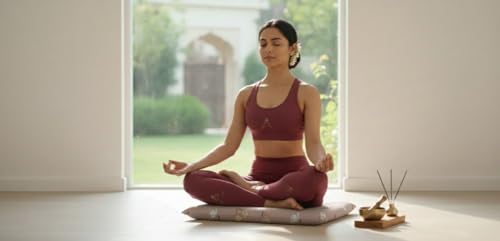 Image of Meditation | Yoga | Cushion | (Zabuton Mat) | Filled with Buckwheat Hulls |